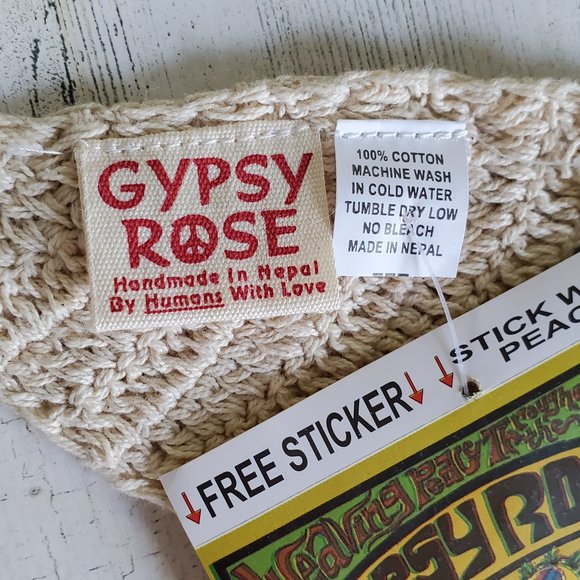 Crochet Halter Crop Top Tie Back Rasta Front Design One Size - Picture 6 of 8